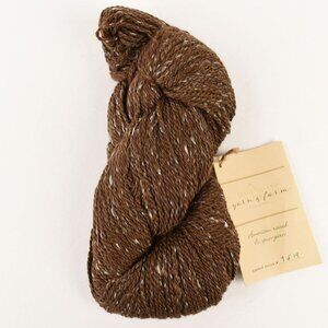 Long Island Yarn & Farm Yarn Sport Weight Alpaca Silk Sari Earth Shine Brown